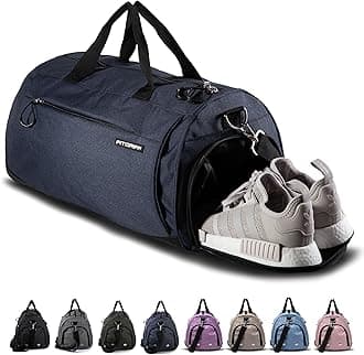Fitgriff® Sports Gym Bag for Men and Women - with Shoe Compartment & Wet Pocket - Fitness Bag