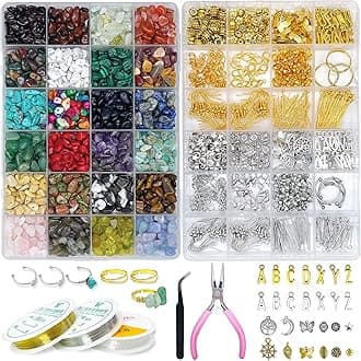 ygorios Jewelry Making Kit for Adults - 1760 PC Crystal Beads, 800 PC Jewelry Findings, DIY Bracelet, Earring