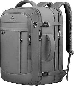 AREYTECO 60L Travel Laptop Backpack for Men, Extra Large Backpack, Big Capacity Carry On Backpack, 18-19 Inch Laptop Backpack Water Resistant Luggage Computer Daypack College Bag, Grey