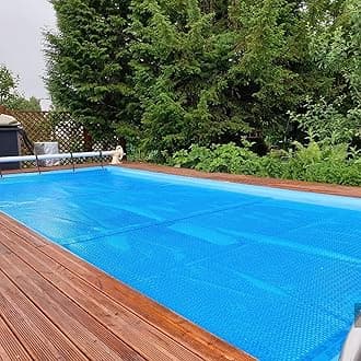 Bubble Summer Solar Pool Cover, Rectangle Heating Blanket Heavy Duty Tarpaulin with Grommets, for Inflatable Swimming Pools, In-Ground Pools (Size : 1m x 2m(3ft×6ft))