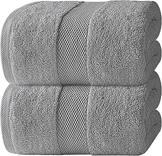 White Classic - Luxury Bath Sheet Towels for Adults Extra Large | Highly Absorbent Hotel spa Bathroom Towel | 35x70 Inch | 2 Pack (Grey)