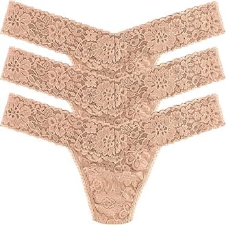 hanky panky - Daily Lace Low Rise Thongs for Women (3 pack) | Comfortable Seamless Underwear Lingerie | One Size (2-12)