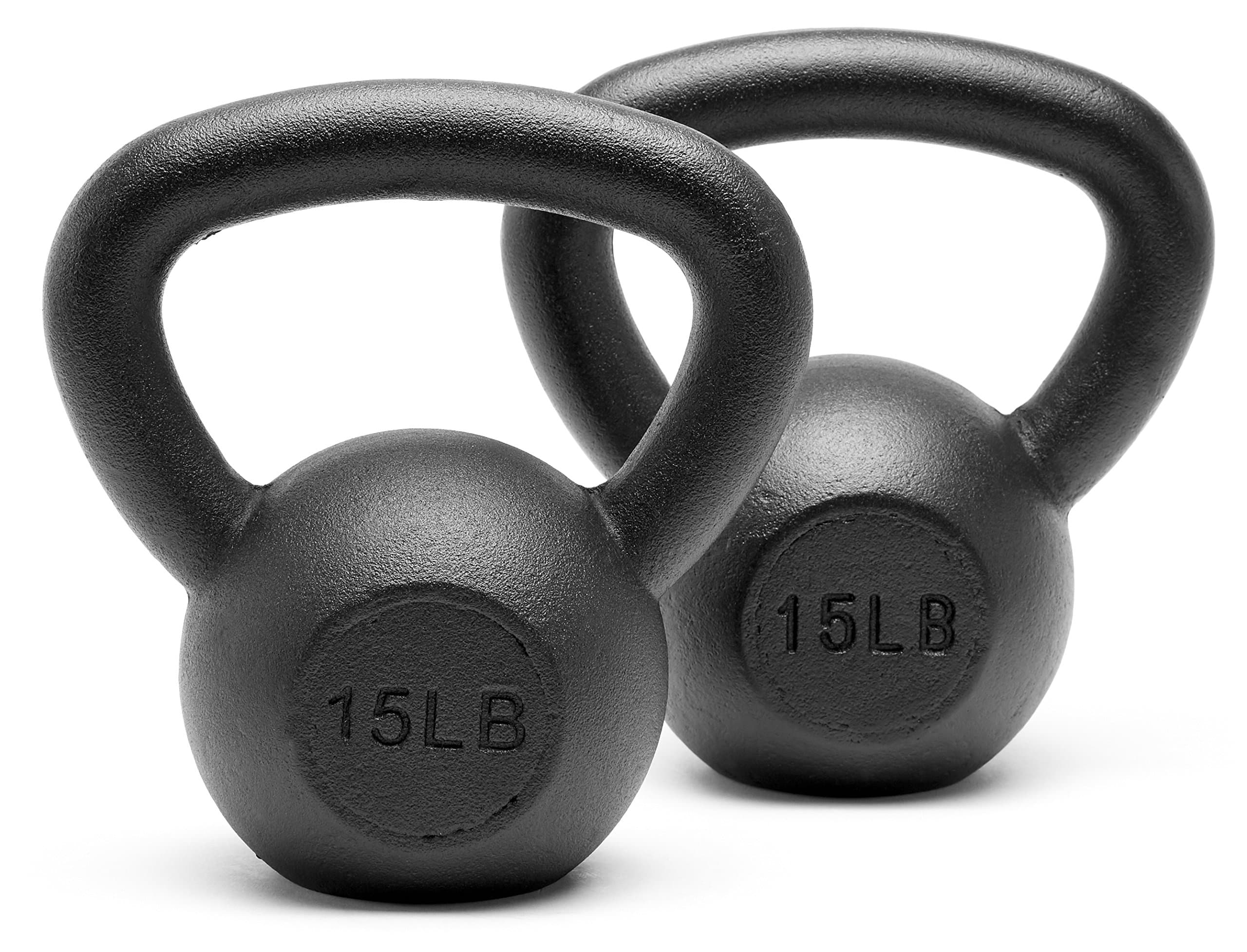 Powder Coated Solid Cast Iron Kettlebell Weights Set 5, 10 15, 20, 25, 30, 35, 40, 45 lbs All Combination