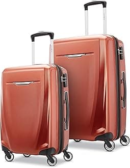 Winfield 3 DLX Hardside Expandable Luggage with Spinners, Burnt Orange, 2-Piece Set (20/25)