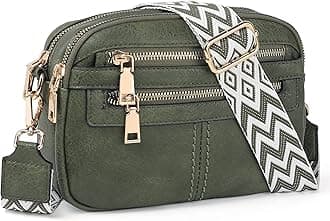 Crossbody Bags for Women, 6-Pockets Cross Body Purse, Vegan Leather Handbags Shoulder Bag for Travel, Gifts for Women