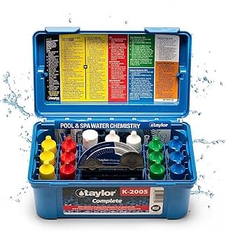 K2005 High Range Swimming Pool Total and Free Chlorine Bromine Alkalinity Calcium Hardness Base and Acid Demand pH DP Test Kit