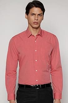 Men's Everday Regular Fit Solid Shirt | Cotton Rich | 5-Pin Pocketing