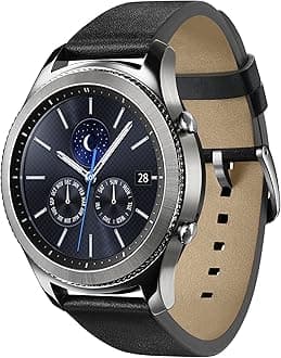 SAMSUNGGear S3 Classic Smartwatch 4Gb Sm R770 With Leather Band Tizen Os International Version With No Warranty Silver