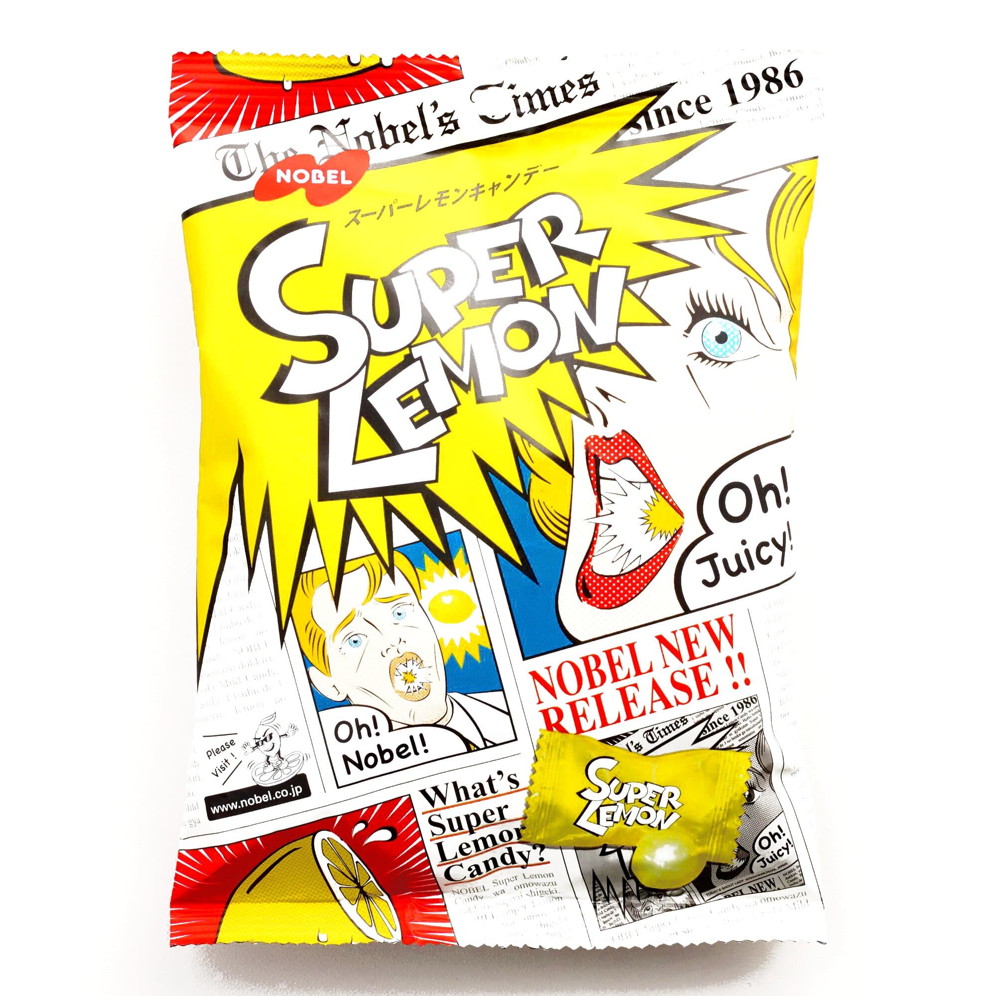 Nobel Super Lemon Candy 3.1 oz each (6 Items Per Order)
