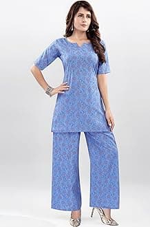 Mom&Bae Women’s Pure Cotton Printed Lounge Wear Comfy Night Suit Co-ord Set