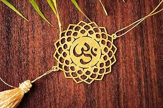 Genesis Arts Religious/Hindu Culture Car Hanging Dream Catchers Stainless Steel Accessories Best for Your Car Interior Ornament, Gift, (OM SS)