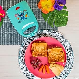 Uncanny Brands Disney Lilo and Stitch Single Sandwich Maker, Small Kitchen Appliance