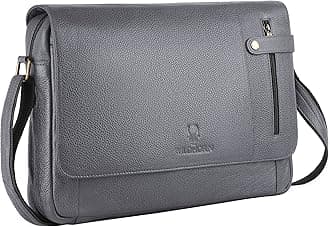 WildHorn Leather 15 inch Laptop Messenger Bag for Men I Padded Laptop Compartment with Adjustable Strap I Extra Zip Compartments I DIMENSION : L-15 inch W-3 inch H-12 inch