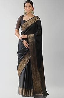 Women's Banarasi Saree Pure Kanjivaram Silk Saree Soft new ladies 2025 Design Wear Pattu Sarees Latest Sadi Party Sari collections With Blouse Piece (San Pari-225)