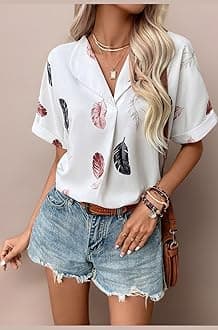 Leriya Fashion Women Crepe Oversized Shirt Korean Casual Short Sleeve Loose Fit Top | Summer Wear