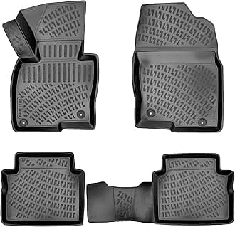 Custom Fit Floor Mats Compatible with Mazda CX-5 2017-2023 3D Laser Measured 1st & 2nd Row Floor Liners All Weather Odorless Non-Slip TPE Car Mats (Front & Rear, Black)