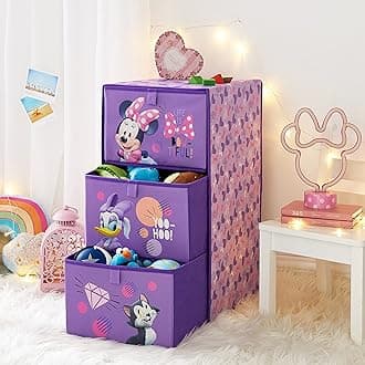 Disney Minnie Mouse 3 Drawer Soft Storage Unit with Poly Canvas Frame