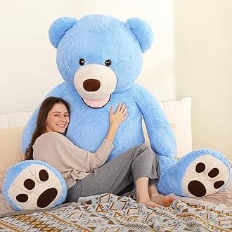 Giant Teddy Bear Plush 6ft, Life Size Huge Blue Teddy Bears for Girlfriend, 6 Foot Large Big Stuffed Animal Gifts Lover on Valentines, Anniversary, Birthday
