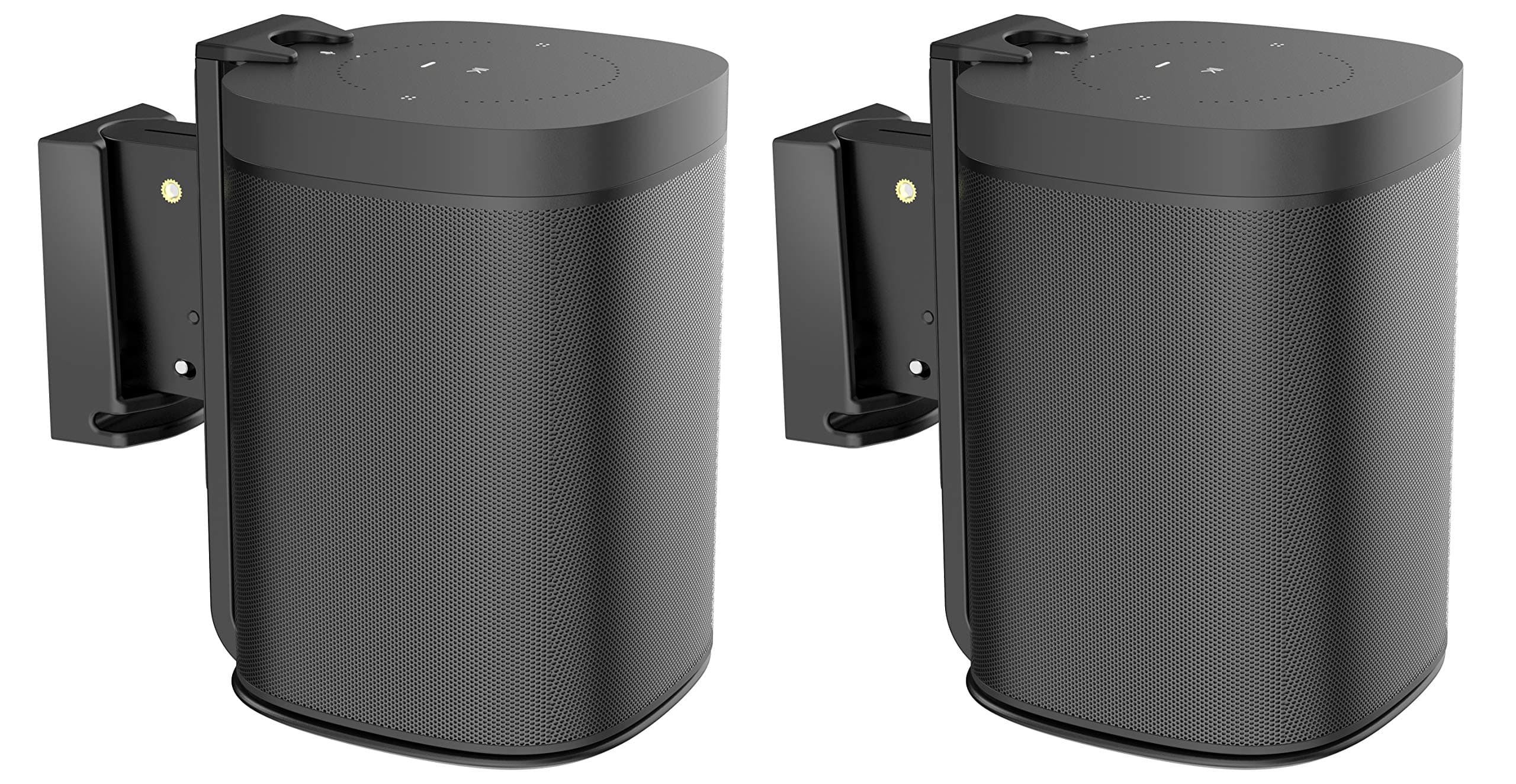 ynVISION.DESIGN Adjustable Wall Mount Bracket Compatible with Sonos One, One SL, and Play:1 Speaker | 2 Pack | (Black)
