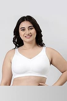 Enamor Full Support Super Lift Women's Cotton Everyday Minimizer Bra - Non Padded, Wirefree, Full Coverage - A112 (Available in Plus Sizes)