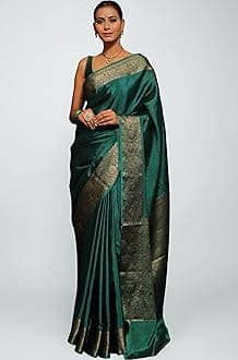 Sugathari Women's Banarasi Saree Pure Kanjivaram Silk Saree Soft new ladies 2025 Design Wear Pattu Sarees Latest Sadi Party Sari collections With Blouse Piece (San Pari-225)