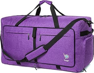 Bago Extra Large Duffle Bag for Travel Women & Men. Durable, Lightweight, Foldable Travel Duffel Bags For Traveling Women. 120L Duffle Bags Use As a Weekender Bag with Shoe Compartment, Checked Duffel