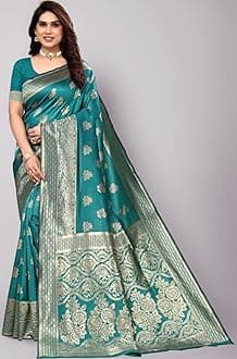 Women's Banarasi Saree Pure Kanjivaram Silk Saree Soft new ladies 2023 Design Wear Pattu Sarees Latest Cotton Party Sari collections With Blouse Piece for Wedding sadi (PARI 63 NEW WINE)