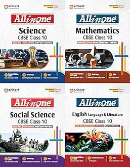 Arihant: All in One for Class 10 CBSE | Science | Maths | SST | English | - Set of 4 Books with Mind Maps, CBQs, Practice, Sample & Board Papers [ORIGINAL BOOKS-TOP GRADE PAPER & PRINT] - for 2026 Exams