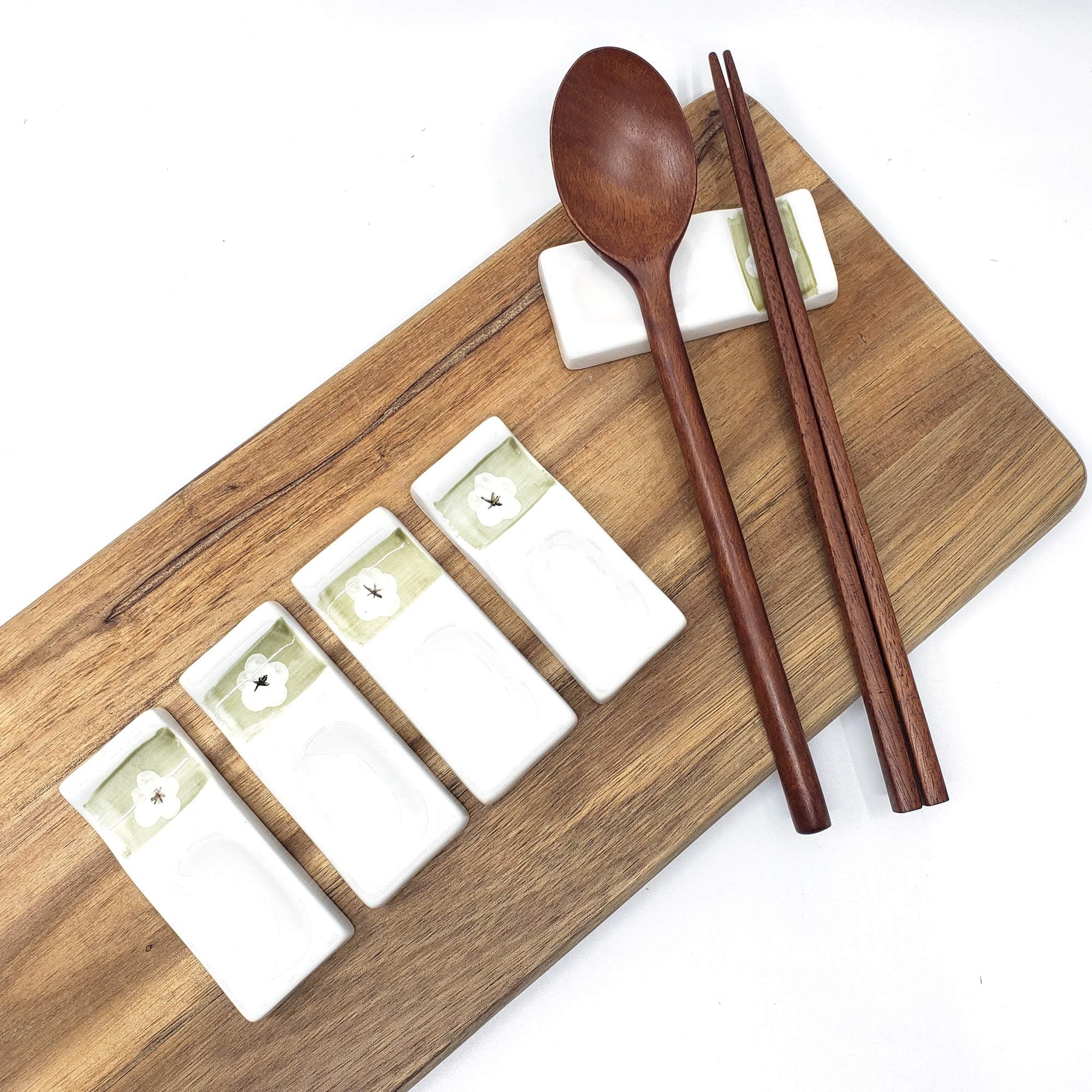 The Elixir Deco Premium Handmade Ceramic Spoon and Chopstick Rest, Fork Knife Holder Stand Dinner Table Decoration, Made in Korea