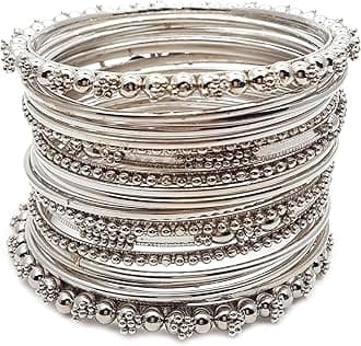 YouBella Antique Look Jewellery Silver Plated Traditional Bracelet Bangles for Women
