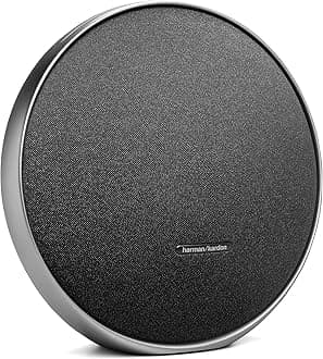 Harman Kardon Onyx Studio 9 - Portable Stereo Bluetooth Home Speaker with Built-in Battery and USB Charging, self-Tuning, and Multi-Speaker Connection by Auracast - Black