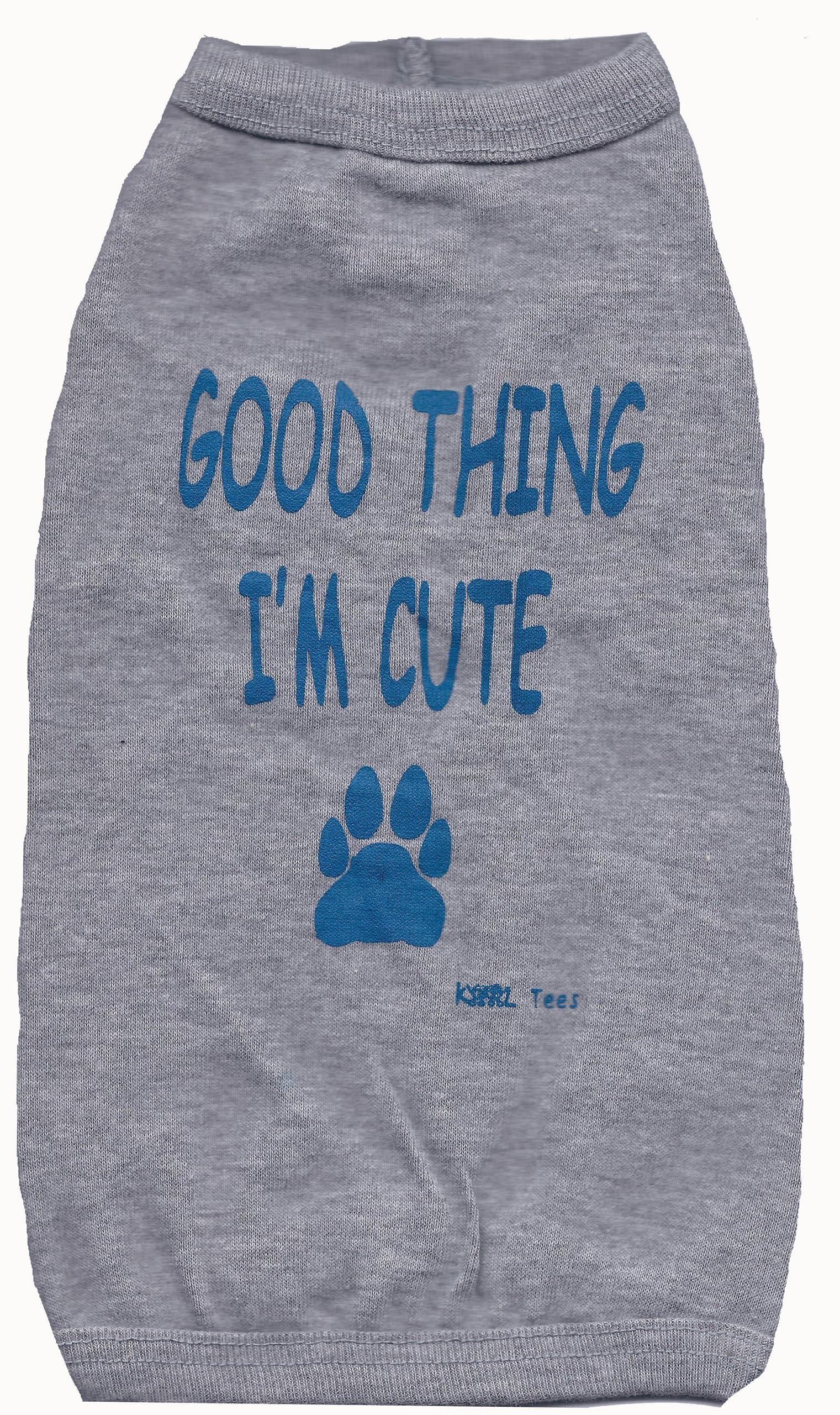 Kool Tees Good Thing I'm Cute Dog Tee, Large