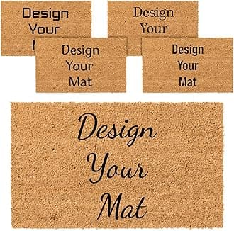 Customization Mill Personalized Door Mat - Create Your Own Family Doormat Any Text - Welcome Doormat with Anti-Slip Backing, Door mat Indoor or Outdoor Entrance