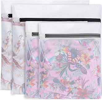 BAGAIL Set of 4 Mesh Laundry Bags - 2 Extra Large,2 Large Clothes Wash Bag for Blouse, Hosiery, Stocking, Underwear,Lingerie, Travel Laundry Bag