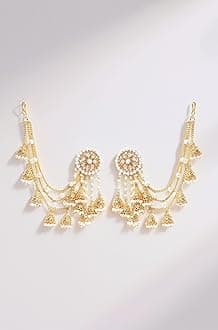 Jewellery Gifts Stylish Latest Traditional Pearl Ear rings Gold Plated Jhumkas Jhumki earrings for Girls and Women