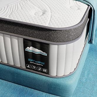 Serweet 4FT6 Memory Foam Hybrid 30cm Double Mattress - Heavier Coils for Durable Support - Pocket Sprungs for Motion Isolation - Pressure Relieving - Medium Firm