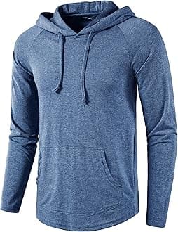- Men's Gym Workout Active Long Sleeve Pullover Lightweight Hoodie Casual Hooded Sweatshirts