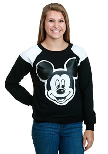 Womens Mickey Mouse Contrast Shoulder Pullover Medium