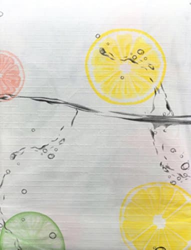 Caual Dining Range Citrus Fruit Soft Flannel Backed (PEVA) Easy Care Wipe Clean Tablecloth 52in x 70" (132cm x 178cm) Approximately. Ideal For 4-6 Place Settings