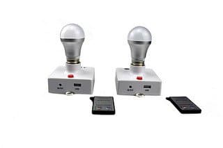 Cowin 2 Bulb Lanterns Solar Home System Light, 5W Solar Panel with 6M Cable, 4000mAH Lithium Battery DIY light Kit Including Cell Phone Charge, Solar home System with Remote Controller