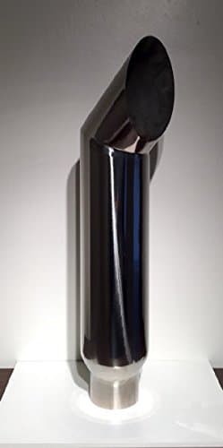 5" Inlet 8" Outlet 36" Long Angle Diesel Performance T-304 Stainless Exhaust CAT Stack