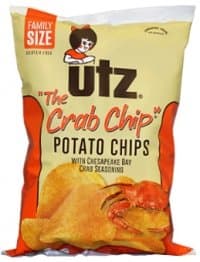Utz Potato Chips "The Crab Chip" 9.5 Oz (4 Bags)