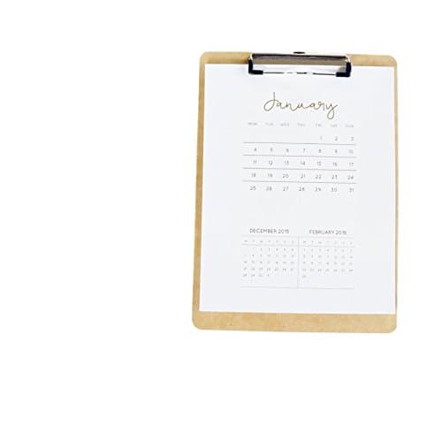The Tulle Box 2017 Modern Foiled Wall Calendar