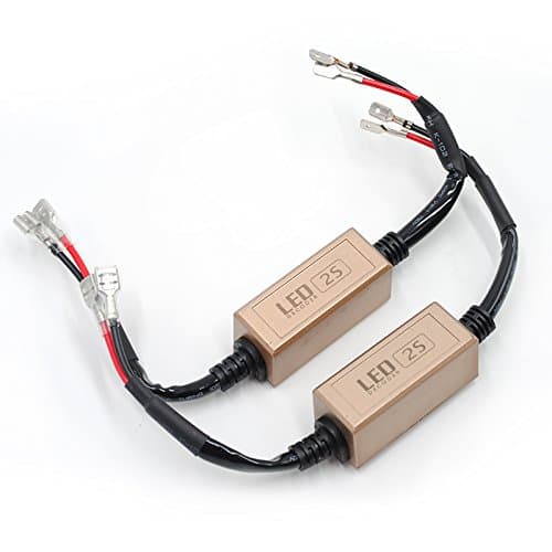 WERISE 2 x Car LED Headlight Canbus Error Free Computer Warning Canceller Resistor Decoders Anti Flicker Plug & Play- H1/H3 - Enhanced Version Decoder