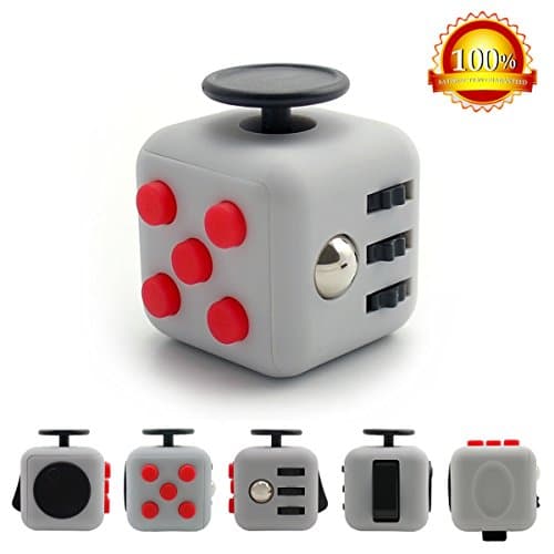 Fidget Cube anxiety cubeFidget Dice Depression Cube and Anti-anxiety for Children and Adults (Gray&Red)