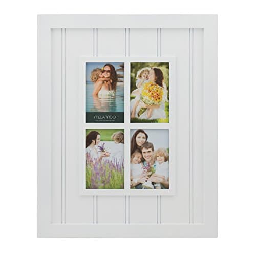 MELANNCO 4-Opening Plastic Window Collage Frame, White, 16-Inch-by-20-Inch