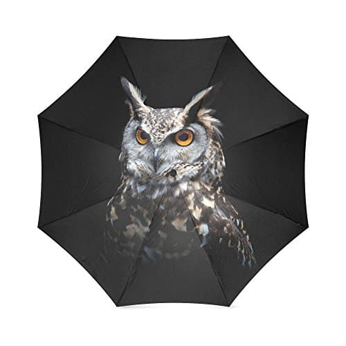 Printed Cartoon Animal Style Abstract Owl Pattern Custom Foldable Sun Rain Windproof Umbrella