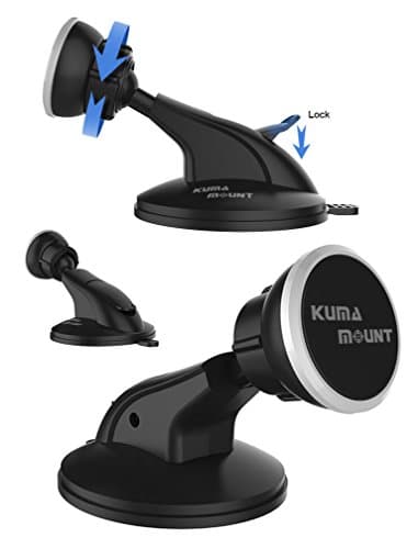 KUMA Mount Cone Universal Stick On Dashboard or Windshield Magnetic Car Mount Holder for Cell Phones and GPS