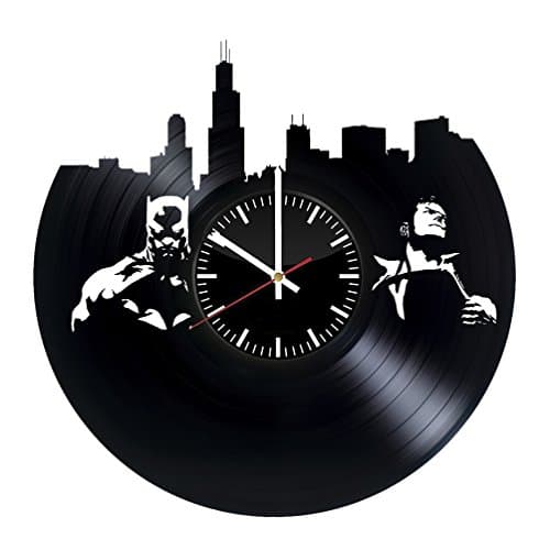 Welcome Everyday Arts Batman vs Superman Design Vinyl Record Wall Clock - Get Unique Bedroom or Garage Wall Decor - Gift Ideas for Friends, Brother – DC Comics Legends Unique Modern Art