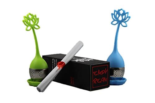 Lotus Tea Infuser, Empyrean, Bundle, Silicone Tea Infuser with Stainless Steel Strainer/Filter and Drip Tray for Herbal Loose Leaf Grain Tea Cups, Mugs, and Teapots - Cute Travel Tea Infuser